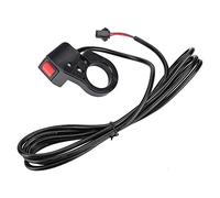 Alomejor Interrupteur à Bascule Marche/arrêt pour Vélo électrique, pour Lampe Frontale, adapté au Guidon de 22.5mm, Matériau PVC Noir