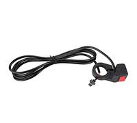 Alomejor Interrupteur à Bascule Marche/arrêt pour Vélo électrique, pour Lampe Frontale, adapté au Guidon de 22.5mm, Matériau PVC Noir