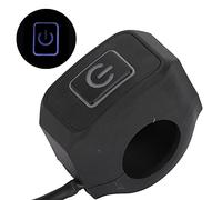 Alomejor Interrupteur de Guidon de 22 Mm en Métal ABS pour Moto, Bouton de Commande étanche pour Klaxon de Phare, Utilisation Universelle pour Moto, VTT, Vélo Tout-terrain (WHITE)