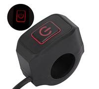Alomejor Interrupteur de Guidon de 22 Mm en Métal ABS pour Moto, Bouton de Commande étanche pour Klaxon de Phare, Utilisation Universelle pour Moto, VTT, Vélo Tout-terrain (rouge)