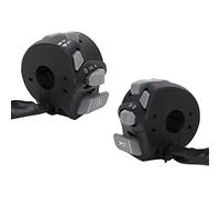 Alomejor Interrupteur de Guidon de 22 Mm, Interrupteur d'éclairage de Moto en Métal ABS, Bouton de Commande étanche pour les Motocyclistes de VTT avec Feux de Croisement, Klaxon, Clignotants et
