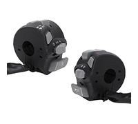 Alomejor Interrupteur de Guidon de 22 Mm, Interrupteur d'éclairage de Moto en Métal ABS, Bouton de Commande étanche pour les Motocyclistes de VTT avec Feux de Croisement, Klaxon, Clignotants et