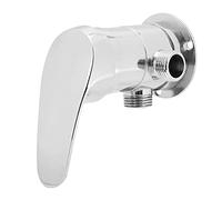 Alomejor Inverseur de Douche Lisse en Alliage de Zinc, Valve D'angle pour Douche à Main Murale, Valve Adaptateur à 3 Voies G1/2 Pouces