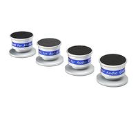 Alomejor Isolation Feet Set for High-Fidelity Sound (Silver) | Alliage d\'aluminium et laiton, caoutchouc anti-vibration, adapté aux haut-parleurs, amplificateurs, platines vinyles