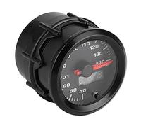 Alomejor Jauge de Température de l'eau 2 Pouces 52 Mm Compteur de Température de l'eau en Plastique 104 à 284 Fahrenheit Écran LED 7 Couleurs avec Capteur pour les Conducteurs de Voitures 12 V