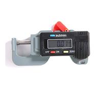 Alomejor Jauge d'épaisseur Numérique, Outil de Mesure en Acier Inoxydable, Résolution de 0,01 Mm pour la Mesure de l'épaisseur des Bijoux et du Cuir