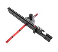 Alomejor Jauge D'onglet de Scie à Table avec Butée Rabattable Micro-réglable et Clôture Extensible pour Menuisiers en Aluminium 3/8x3/4 Pouces