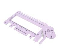 Alomejor Jauge en Plastique à Tricoter, Aiguille en Forme de Mouton Durable, Tailleur de Vue au Crochet pour la Mesure à Domicile, Violet 5.5 Pouces pour la Maison