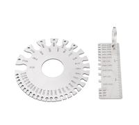 Alomejor Jauges de Tôle en Acier Inoxydable, Outils de Mesure Durables pour la Vérification de L'épaisseur de Soudage 72x25x1mm 2 Pièces