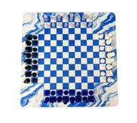 Alomejor Jeu D échecs, échiquier avec Tapis en Caoutchouc 35 Cm for (Bleu