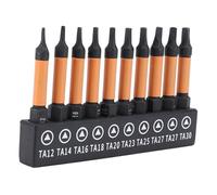 Alomejor Jeu de 10 Embouts de Tournevis Triangulaires en Acier S2, Embouts Magnétiques Usinés CNC avec Support de Rangement pour Travaux de Plomberie et Réparations Diverses