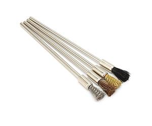 Alomejor Jeu de Brosses Métalliques en Acier Inoxydable, 4 Pièces, Durables pour le Nettoyage, Mini Brosse Métallique pour les Zones Difficiles D'accès