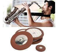 Alomejor Jeu de Coussinets en Cuir Multi-tailles, Longue Durée de Vie pour Saxophone Ténor, Matériau en Peau D'agneau, 25 Pièces