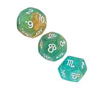 Alomejor Jeu de Dés Astrologiques pour Divination, Acrylique à 12 Faces | Symboles faciles à lire, Matériau durable, Parfait pour les collectionneurs