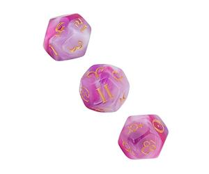 Alomejor Jeu de Dés Astrologiques pour Divination, Acrylique à 12 Faces | Symboles faciles à lire, Matériau durable, Parfait pour les collectionneurs