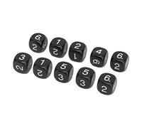 Alomejor Jeu de Dés Numériques à 6 Faces, en Plastique Durables pour l'enseignement des Chiffres, Jeux de société, 20 Pièces, Aide à L'apprentissage en lack)