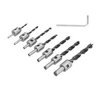 Alomejor Jeu de Forets à Fraise en Acier Rapide, 7 Pièces, pour le Travail du Bois, Alésage de Bricolage, 3mm-10mm, Parfait pour les Projets de Menuiserie