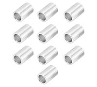 Alomejor Jeu de Joints en Alliage D'aluminium, 10 Entretoises Rondes Durables, Support Efficace pour une Utilisation Structurelle, Idéal pour les Ingénieurs, Diamètre Extérieur de 8 Mm (12 mm de long)
