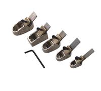 Alomejor Jeu de Lames de Rabot de Menuiserie, 5 Pièces de Mini Rabots en | Lames Réglables de 8 à 18 Mm, Tranchant en Acier, Taille Compacte pour Violon Alto Violoncelle llen Incluse