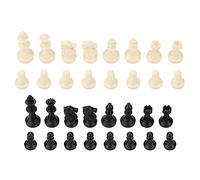 Alomejor Jeu DE Pièces d'ÉCHECS, 32 PIÉCES D'ÉCHECS Internationales Standard DE Remplacement Pièces ' DE Tournoi Noir et Blanc pour Jeu DE société Jouets pour l'Éducation DE la