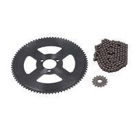 Alomejor Jeu de Pignons de Chaîne Haute ténacité 25H, Jeu de Pignons Avant et Arrière Résistants pour Mini Moto ATV Dirt Bike 47CC 49CC, Accessoires Assortis