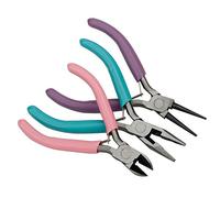 Alomejor Jeu de Pinces Coupantes, Matériel de Fabrication de Bijoux Durable, Outil, Poignée Confortable pour le Bricolage, 3 Pièces