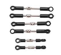 Alomejor Jeu de Tiges de Liaison RC, Mise à Niveau Légère et Durable pour Voiture Télécommandée Applicable pour 144001 144002 124018 124019 124017 124016 144010 6 Pièces