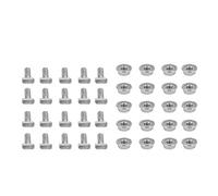 Alomejor Jeu de Vis en Acier Inoxydable M6 avec écrou à Bride, Attaches Durables pour Fournitures de Serre, 20 Pièces