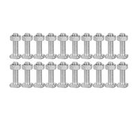 Alomejor Jeu D'écrous et de Boulons en Aluminium M6x22 de 22mm, Remplacement Solide et Durable de 20 Pièces pour les Accessoires de Serre