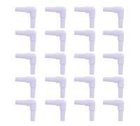 Alomejor Joints de Pompe à Oxygène D'aquarium Augmentant Efficacement Les Vannes de Contrôle du Volume d'air pour Menuisier de Pompe D'aquarium, 20 Connecteurs en Plastique Blanc pour Tube de 4 Mm