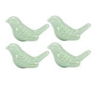 Alomejor Jolis Boutons de Tiroir en Céramique, Poignée de Traction de Haute qualité, Ensemble de 4 pour Placard TV, Armoire à Bijoux, Classeurs 5,5x3,2x3cm, Taille pour Portes D'armoires (GREEN)
