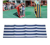 Alomejor Jouer à Run Tapis de Travail d'équipe de Travail d'équipe Tapis 'activité de Groupe 6m Oxford Tissu étanche pour Les Enfants Adultes avec des Couleurs Vibrantes Bleu Jaune Bleu Blanc