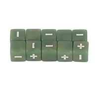 Alomejor Jouet de Dés de Calcul des Mathématiques Attrayants - 20pcs Plus et Dice Dice pour l'enseignement des Mathématiques (Vert Clair)