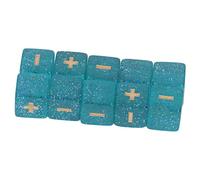 Alomejor Jouet de Dés de Calcul des Mathématiques Attrayants - 20pcs Plus et Dice Dice pour l'enseignement des Mathématiques (Bleu Clair Transparent)