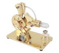 Alomejor Jouet de Générateur d'électricité à LED coloré de Moteur Stirling pour Enfants Adultes, Modèle de Puissance éducatif de Fabrication Soignée pour Les Amateurs et Les étudiants (Gold)