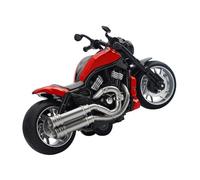 Alomejor Jouet de Moto à Tirer à L'échelle 1:12, Modèle de Moto en Alliage de Conception de Simulation avec Effets de Lumière Musicale, Cadeau pour Garçons et Filles (Rouge)