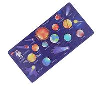 Alomejor Jouet de Système Solaire en Bois avec étiquettes de Nom Anglais, Jouet éducatif à Assembler Soi-même pour Les Enfants, Apprentissage des Sciences de L'astronomie (Colorful)