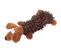 Alomejor Jouet en Peluche pour Petit Chien Marron, Forme Animale Mignonne avec Dispositif Sonore pour Dents Molaires Jouant pour Petit Chien Chat 11x3,9x2 Pouces (Marron)