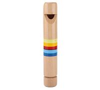 Alomejor Jouet Musical de Sifflet de Train en Bois pour Enfants en Bas âge, Instrument Coulissant à 4 Tons, Jouet D'extérieur Portable pour 3 à 15 Ans, Matériau en Hêtre