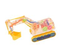 Alomejor Jouet Pelle électrique, Tige D'engrenage Transparente, Véhicule de Construction d'apprentissage pour Enfants avec Effets Lumineux et Sonores