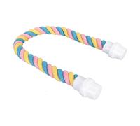 Alomejor Jouet Perchoir en Corde de Coton Flexible et coloré pour Perroquets, Fournit Un Support Robuste pour Grimper et Se Balancer, Convient aux Calopsittes et Perruches, 1 X Perchoir en Corde (S)