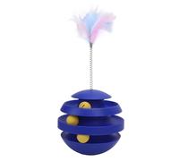 Alomejor Jouet Tour Tournante pour Chat avec Conception Rotative Unique pour Un Temps de Jeu Interactif pour Chats D'intérieur Diamètre 22 Cm (Blue #13)