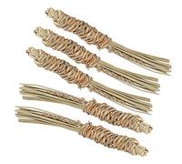Alomejor Jouets à Mâcher en Jonc de Mer, Naturels, sans Danger pour Les Petits Animaux, Lapins, Cochons d'Inde, Hamster, Aide à Broyer Les Dents, Soulage l'anxiété des Perroquets, Lot de 5 (Grand