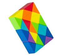 Alomejor Jouets de Puzzle Torsadés de 72 Blocs, Cube de Serpent en Plastique ABS avec Blocs Rotatifs Connectés à Ressort pour Enfants