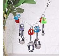 Alomejor Jouets pour Oiseaux, Ensemble de Bagels à Mâcher Colorés pour Perruches et Tourtereaux, Idéal pour la Décoration et Les Loisirs de Cage