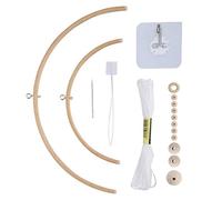Alomejor Kit Artisanal Exquis de Pendentif de Carillon à Vent Mobile pour Berceau de bébé avec des Perles en Bois Saines, Ornements de Bricolage pour la Chambre de bébé, Cadeau de Fête Joyeux,