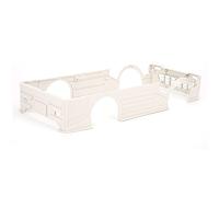 Alomejor Kit Carrosserie Large pour Camion RC WPL D12, avec Large Carénage et éclairage LED, Blanc. (Rouge)