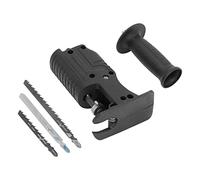 Alomejor Kit D'adaptateur de Perceuse électrique vers Scie Alternative, Tête de Conversion de Tronçonneuse Portable pour la Coupe du Bois et du Métal, 3 Lames de Scie Incluses
