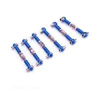 Alomejor Kit de 6 Biellettes de Servo Réglables, Accessoires pour Voitures RC en Alliage D'aluminium, 5 Couleurs Disponibles, pour Modèles 1/10 et 1/12 (HSP, ZD Racing, HPI, LRP, Drift, (Bleu