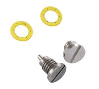 Alomejor Kit de Bouchon de Vidange de Carter d'engrenages, Bouchon de Vidange d'unité Inférieure en Métal, Paquet de 2, Joint Précis, Installation Facile pour Moteur Hors-bord Mariner, Vis de Trou